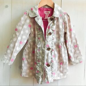 3T Genuine Kids/Osh Kosh sweet dots coat.
